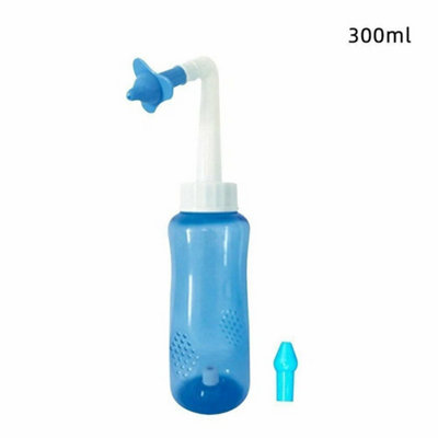 300Ml Neti Pot Sinus Rinse Bottle Nose Wash Cleaner Nasal Irrigation Kit from B&Q