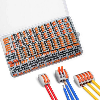 60Pcs Electrical Compact Wire Cable Connectors Blocks Reusable Terminal Blocks