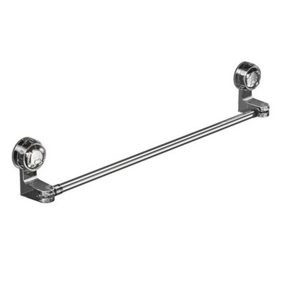 Black 65-100Cm Strong Suction Cup Towel Rack Telescopic Removable from B&Q