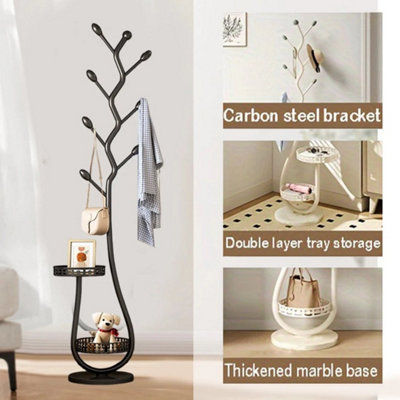 Coat Stand Garment Rack Metal Coat Jacket Umbrella Hanger Standing Hook Rack from B&Q