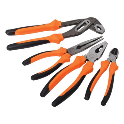 4 Pcs Pliers Set Combination Long Bent Nose Side Cutters For Water Pump from B&Q