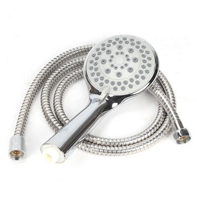Shower Head Set Universal Multi Function Chrome Anti-Limescale Bath 1.5M Hose from B&Q