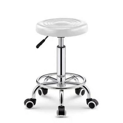 White Color Without Back Adjustable Gas Chairs Stools Swivel Breakfast Adjustable Height Stool Kitchen from B&Q