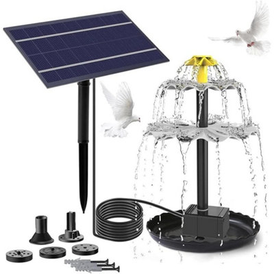 4W Solar Fountain Pump With 2 Tiered from B&Q