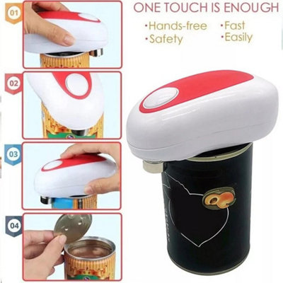 Professional Electric Tin Can Opener Automatic One Touch Battery Operated Cooks from B&Q