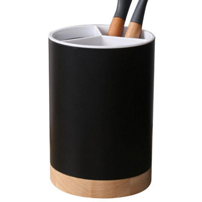Black Kitchen Utensil Cutlery Holder Storage Caddy Organiser Chopstick & Spoon Drainer from B&Q