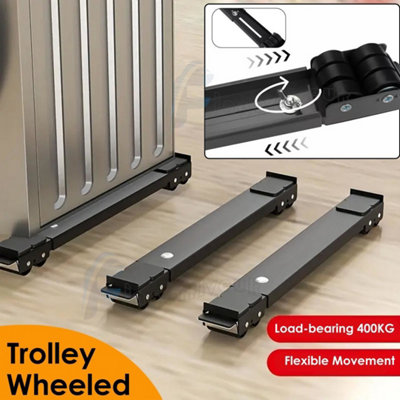 2Pcs Heavy Duty Fridge Freezer Appliance Rollers Trolley Wheeled Premium Quality from B&Q