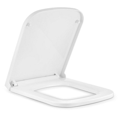  - Square Universal Toilet Seat 36X42X4Cm Soft-Close Mechanism Quick Release Design