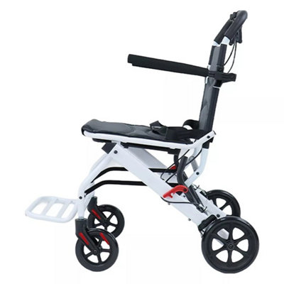 Folding Wheelchair Lightweight Portable Wheelchair With Adjustable Safety Strap from B&Q