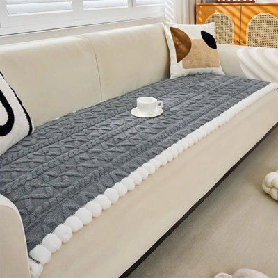  - 70X240Cm Plush Sofa Cover Thick Non-Slip Couch Slipcover Throw Cover Furniture Protector