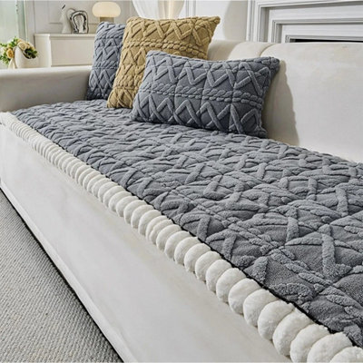  - 70X210Cm Plush Sofa Cover Thick Non-Slip Couch Slipcover Throw Cover Furniture Protector