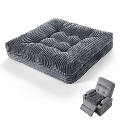 Deep Gray 50X50X13Cm Armchair Booster Cushion Seat Pad Floor Chair Riser Cushion For Elderly Adults from B&Q