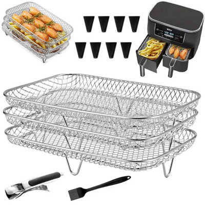 Rectangular Air Fryer Rack For Ninja Dual Af300Uk Af400Uk from B&Q