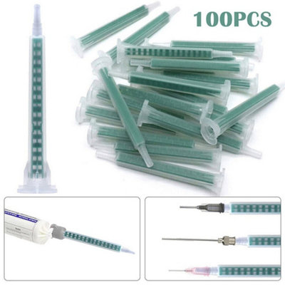 100Pcs Static Mixer Tubes Epoxy Resin Mixing Nozzles For Ab Glue Gun from B&Q