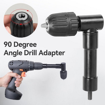 90 Degree Aluminium Right Angle Keyless Drill Chuck Adaptor from B&Q
