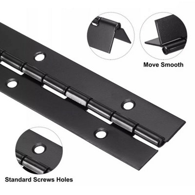 4X Stainless Steel Piano Hinge 18 Inch Continuous Boat Hinge from B&Q