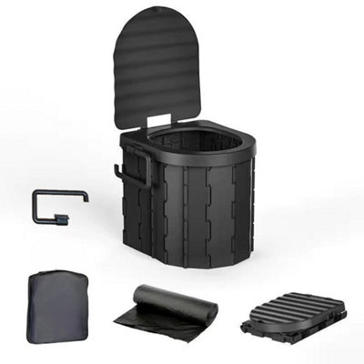 Portable Folding Camping Toilet Compact Potty Loo Caravan Toilet Picnic Fishing from B&Q