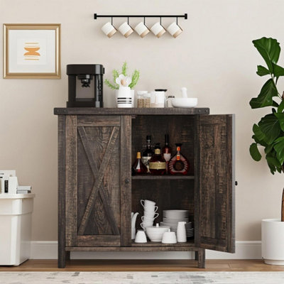  - Entryway Storage Cabinet,buffet Sideboard Adjustable Shelves Doors