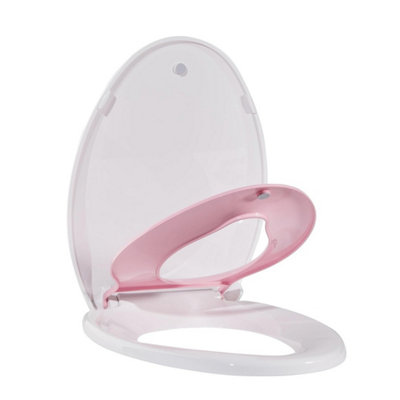 Toilet Seat Seat 19" Elongated Toilet Seat For Pink from B&Q