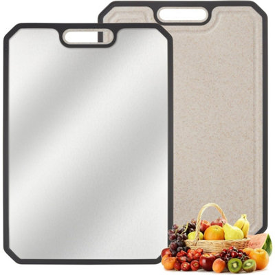  - Double Sided Titanium 304 Stainless Steel Cutting Board For Prep
