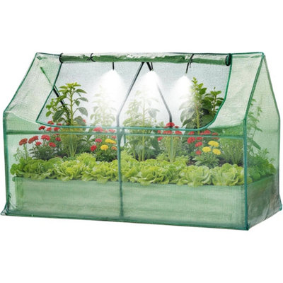  - Raised Garden Bed With Greenhouse Cover Planter Box Veg Herb Flower