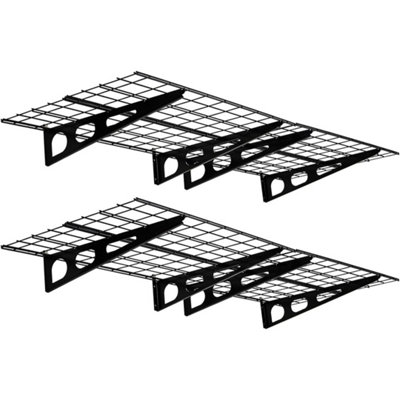 Wall Mounted Garage Shelves 2 Pcs Storage Rack Floating Shelving from B&Q