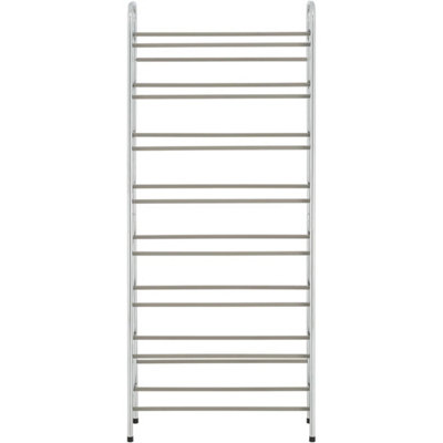  - 8 Tier Stackable Shoe Rack Black Space Saving Shelf Unit
