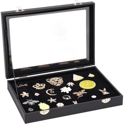  - Pin Display Case Badge Storage Case Medal Display Box Storage Box Brooch Box