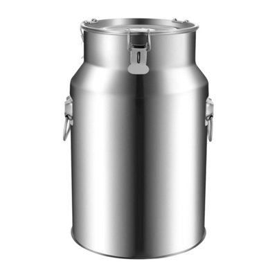  - 18L Stainless Steel Milk Churn Can Milk Jug Canister W/carry Handle & Sealed Lid