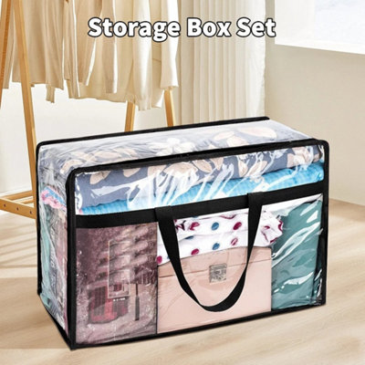 1Pc Pvc Clear Zipped Storage Bags For Bathrobes Clothing Bedding Laundry Bag from B&Q