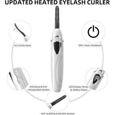 Usb Recharge Heated Eyelash Curler Long Lasting Makeup Tool Uk from B&Q