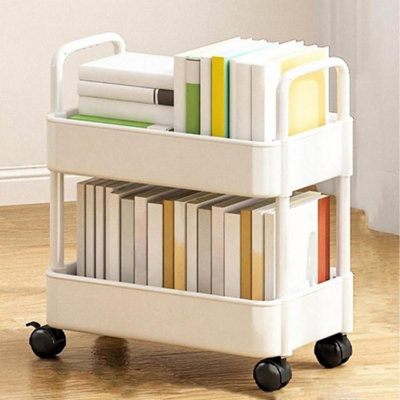 2-Tier Lockable Mobile Multifunctional Office Utility Cart from B&Q