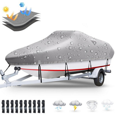 530X290Cm 420D Waterproof Boat Cover Speedboat Marine from B&Q