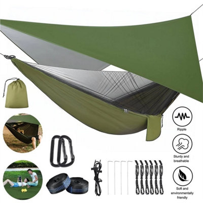 Ultralight Camping Hammock With Canopy 200Kg Load For Hiking Travel from B&Q