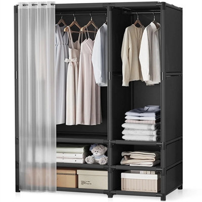 Sturdy Dustproof Hanging Wardrobe Closet Clothes Storage Shelves from B&Q