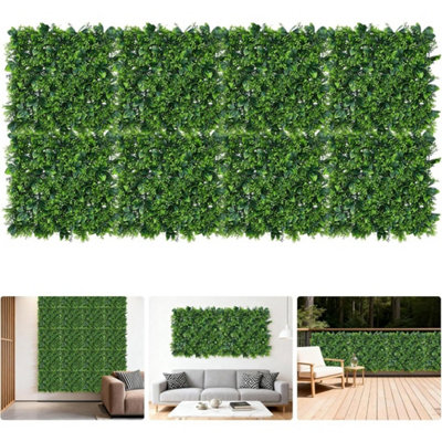 8-Pack Artificial Greenery Wall Panels Lifelike Faux Plant Backdrop