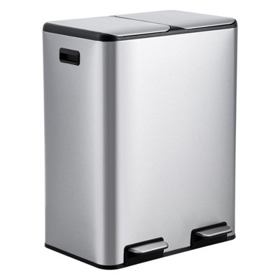 - Trash Cans Kitchen Recycling Bin Pedal Waste Bin With Soft Close Lids