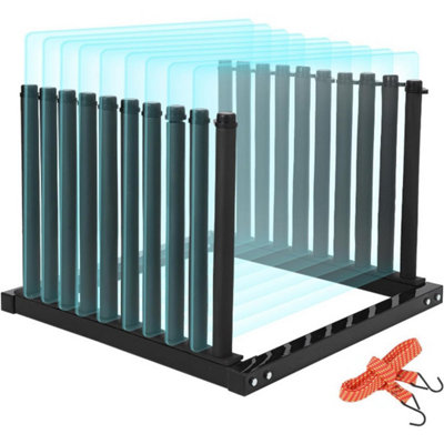  - Truck Glass Rack 9 Slot Windscreen Storage Holder With Lockable