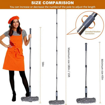 4.5M Telescopic Extendable Window Cleaner Equipment Glass Cleaning Squeegee from B&Q