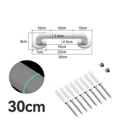  - 30-60Cm Bathroom Grip Shower Tub Grab Bar Safety Handle Handrail Rail Disabled30Cm 11.81Inch
