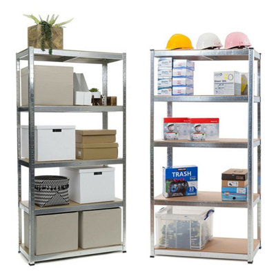  - 5 Tier Racking Shelf Heavy Duty Garage Shelving Storage Shelves Unit 180X90X40Cm