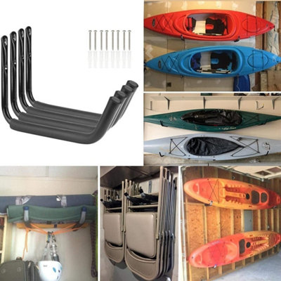 4X Kayak Storage Racks Wall Mount Canoe Hanger Garage Hooks For Canoe Surfboard from B&Q