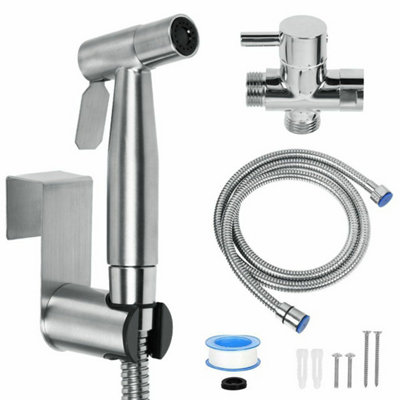 Handheld Bidet Sprayer Spray Bathroom Washer With Hose For Toilet Feminine Wash from B&Q
