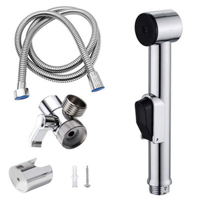Handheld Bidet Sprayer Toilet Spray Douche Attachment With Hose Shower Bathroom from B&Q