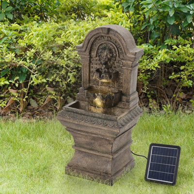 62Cm Outdoor Solar Rock Waterfall Fountain Waterfall Pump Decor With 2.4W Led from B&Q