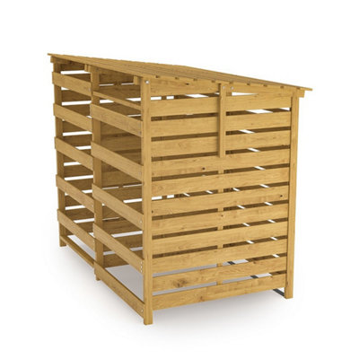 Double Wheelie Bin Storage Garden Rubbish Dustbin 2 Shed Wooden Store Cover from B&Q
