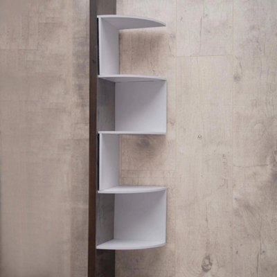 5 Tier Floating Corner Shelves Storage