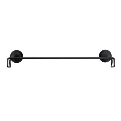 Black Adhesive Towel Rail Bar Bathroom Accessories