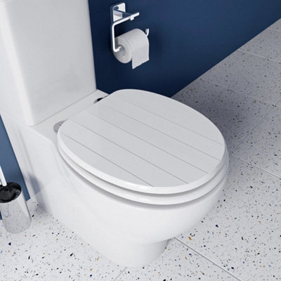 Toilet Seat Oval Anti Bacterial Wood Anti-Slip