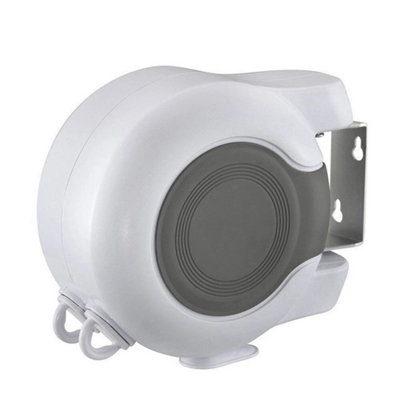  - 30M Retractable Clothes Reel Double Washing Line Wall Mounted Outdoor